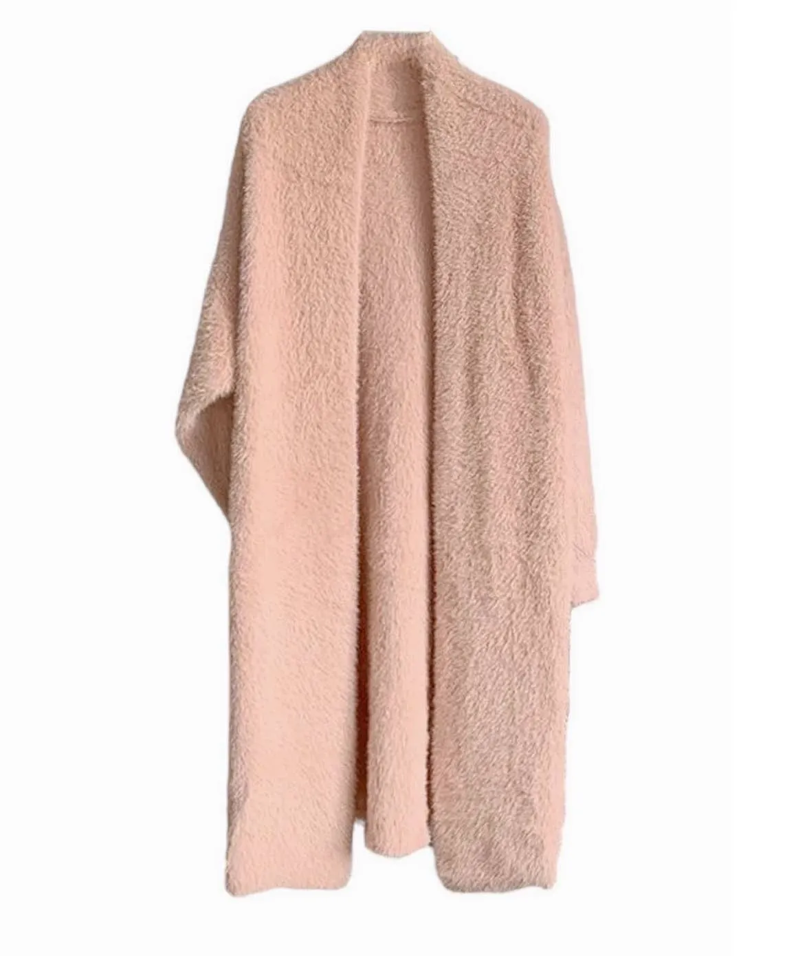 Midi Mohair Fake Mink Cashmere Oversized Cardigan