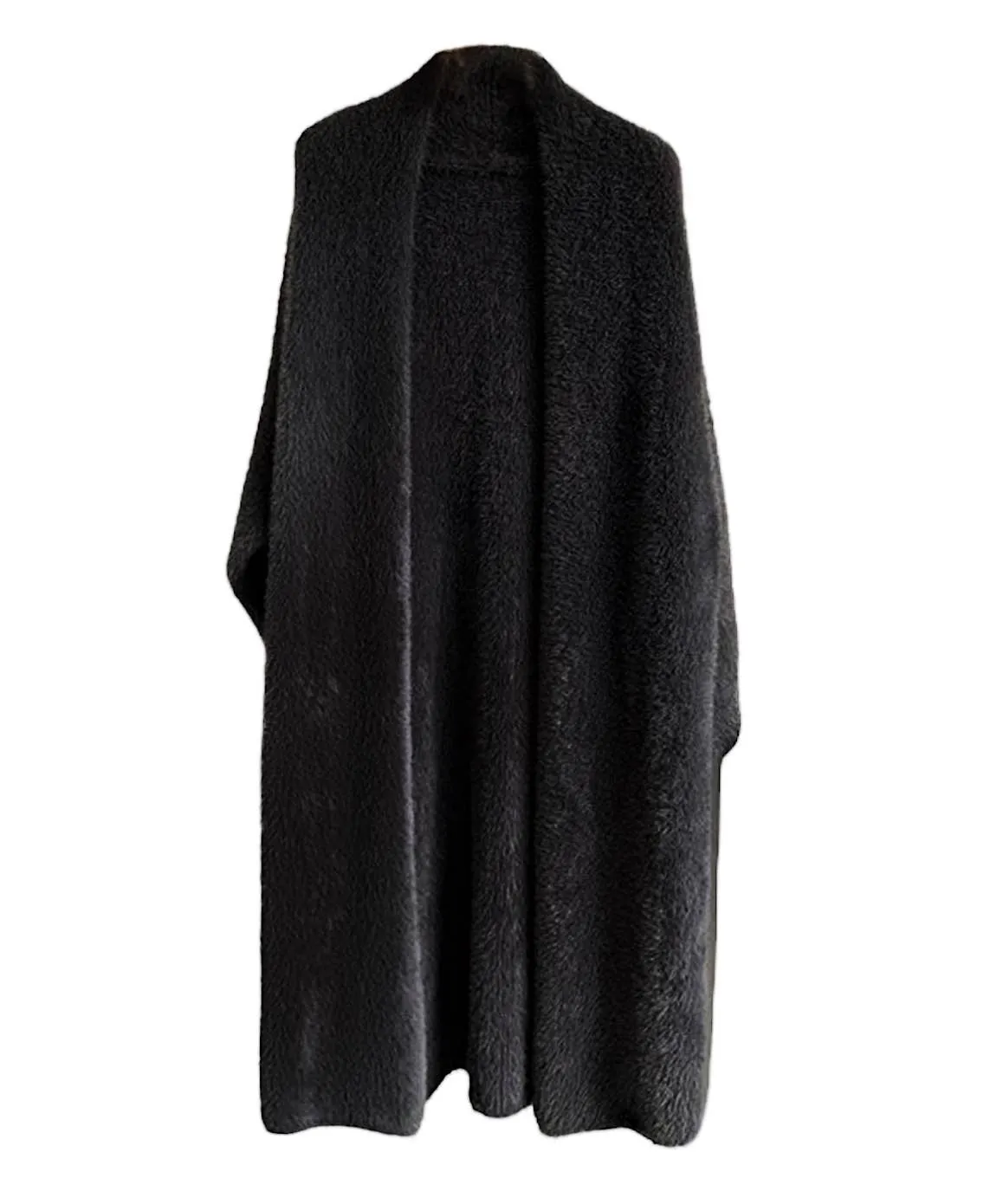 Midi Mohair Fake Mink Cashmere Oversized Cardigan