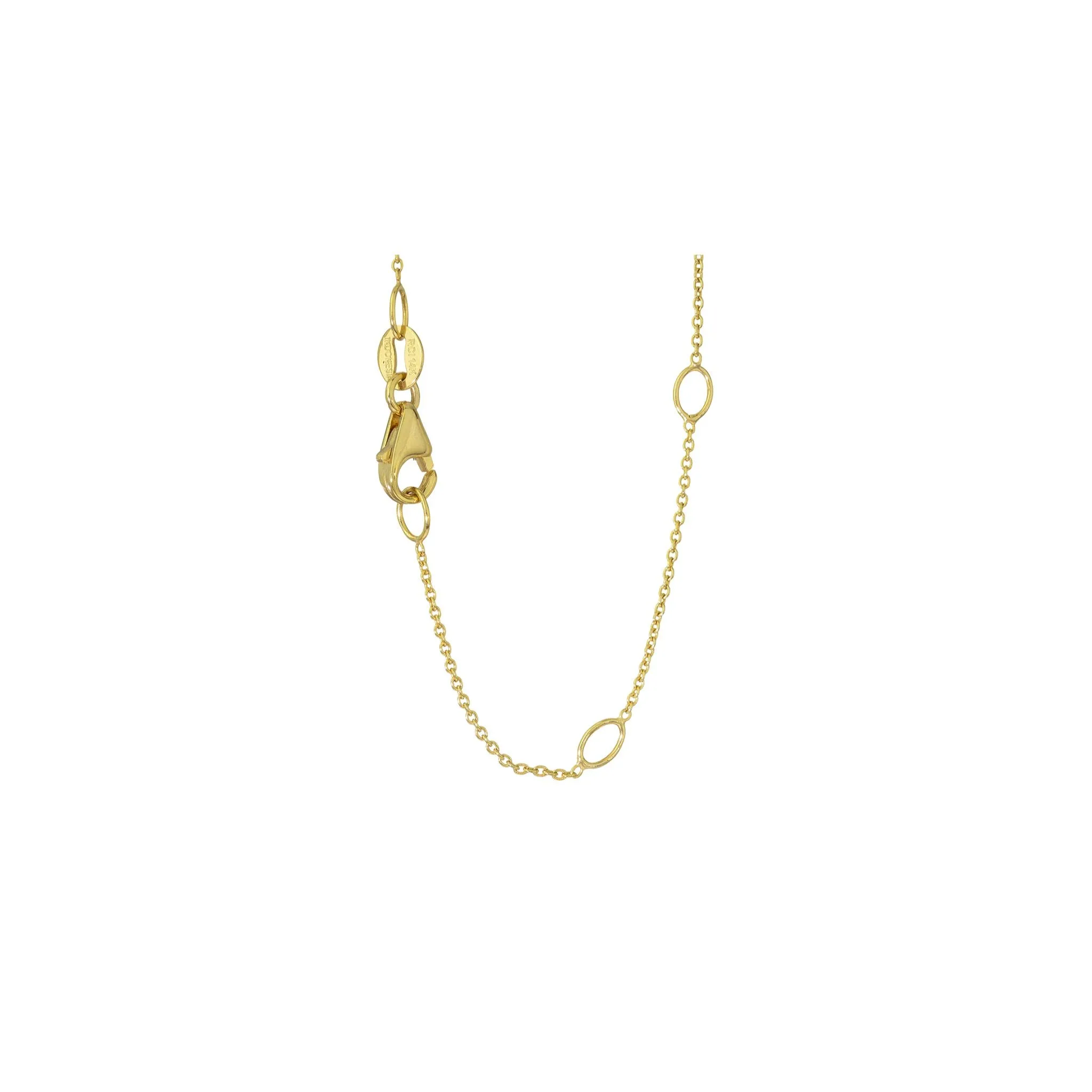 Mini Mountain Necklace in 14K gold with Diamond Moon