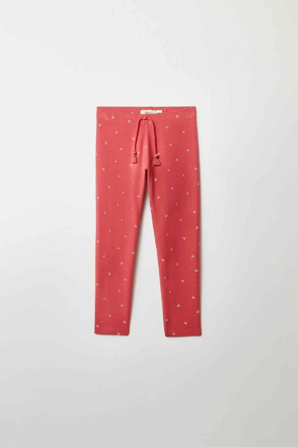 Mini Print Leggings - Red