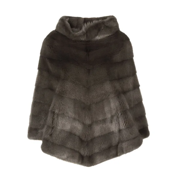 MINK PONCHO Woman Grey 