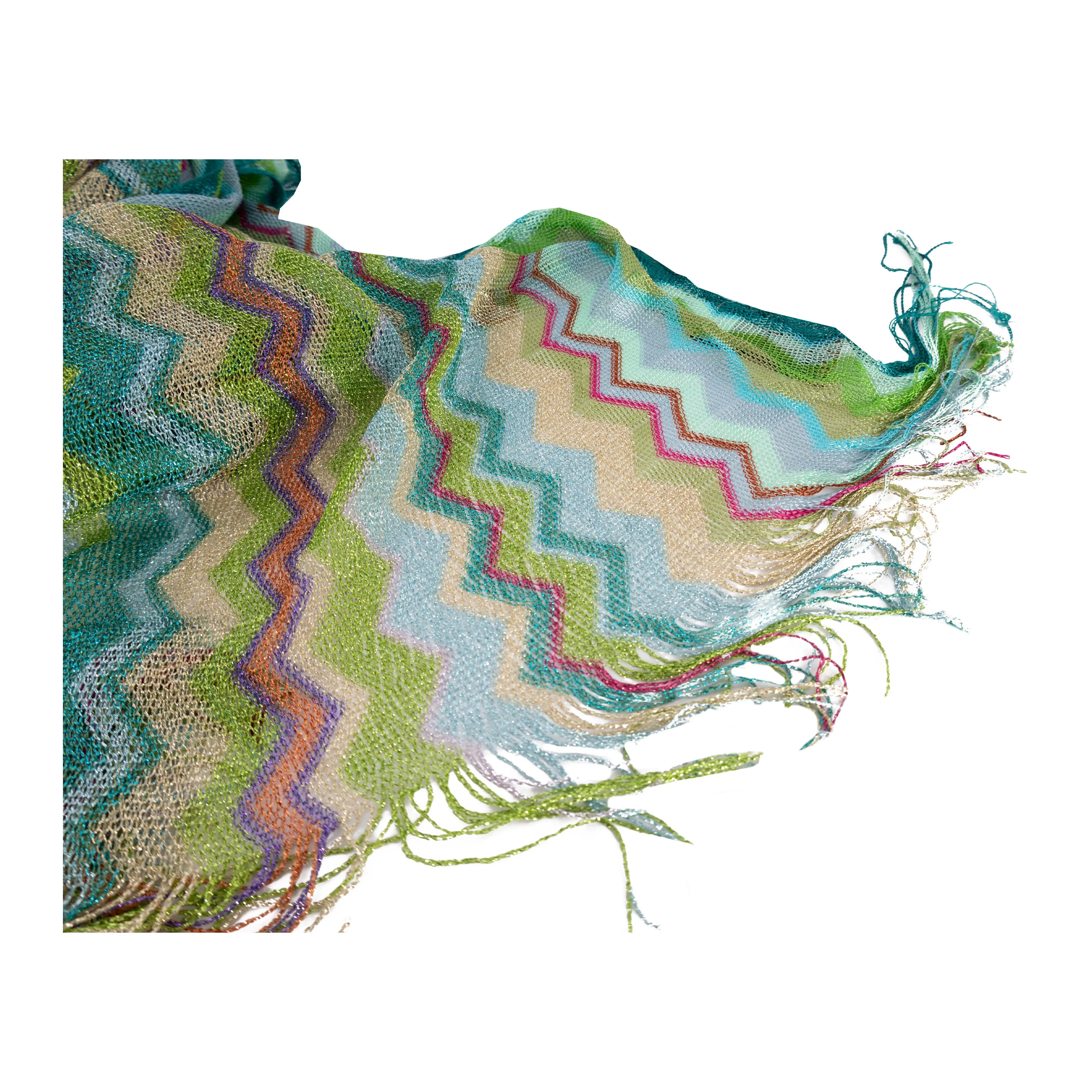 Missoni Glittery Chevron Knit Shawl - '10s