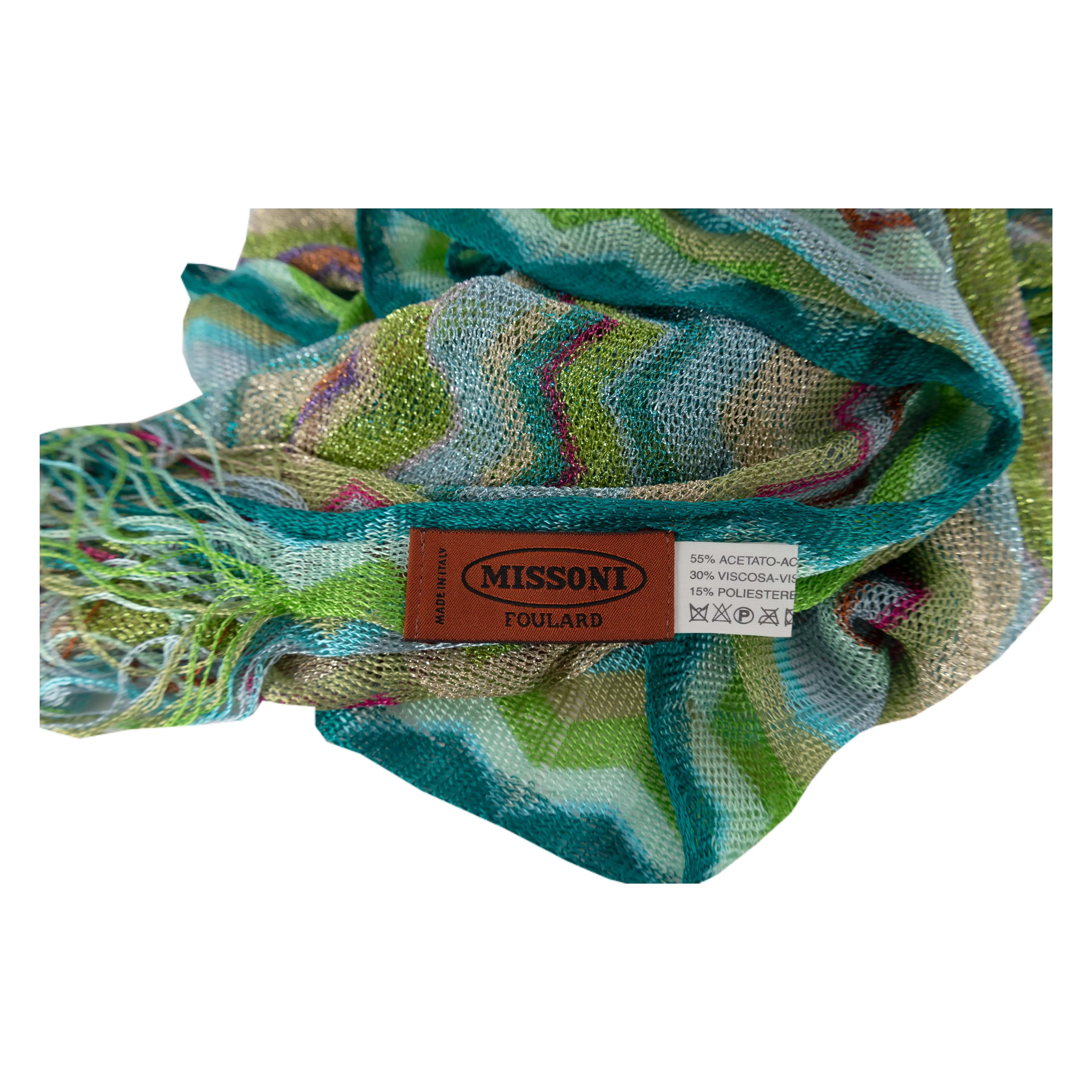 Missoni Glittery Chevron Knit Shawl - '10s