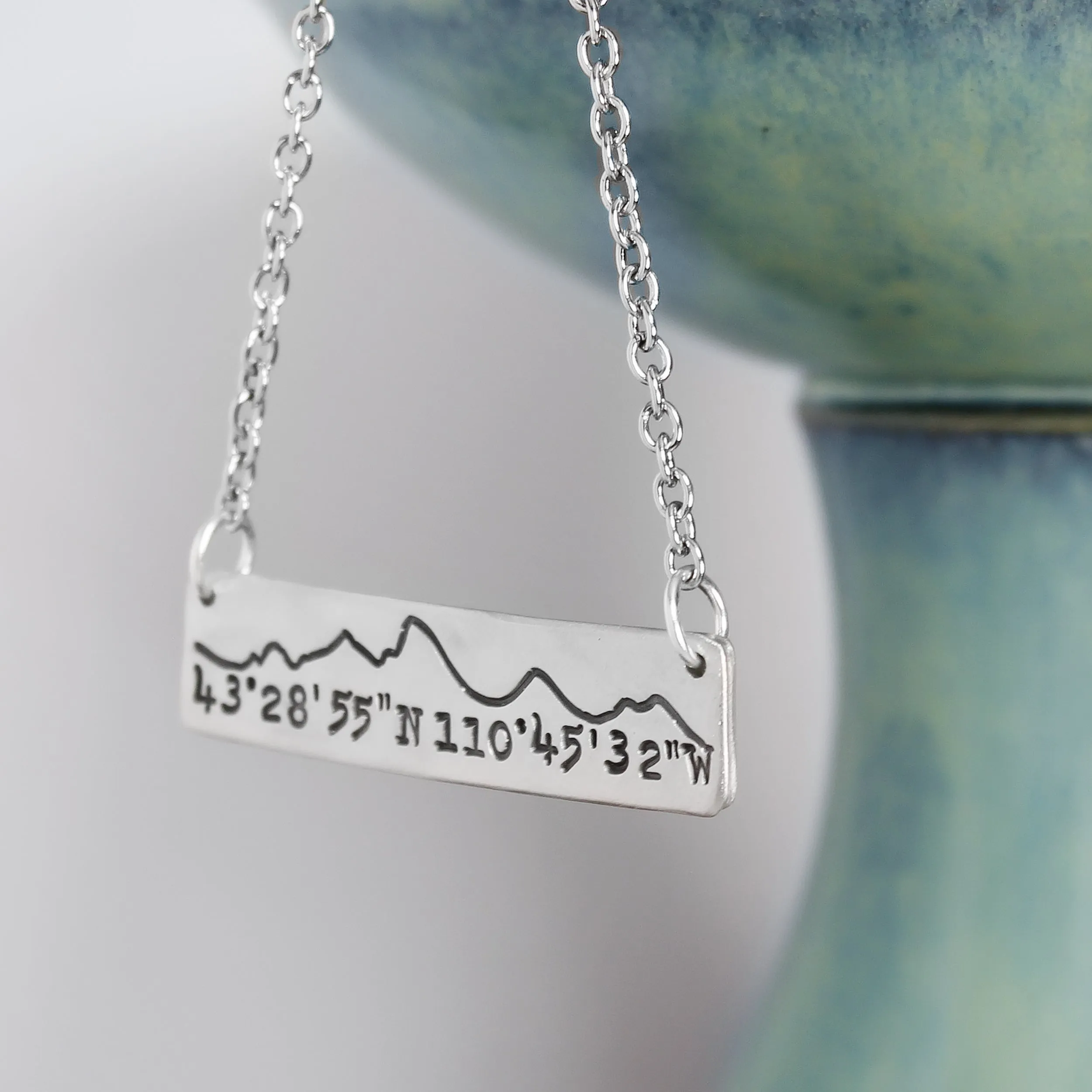 Mountain Coordinate Necklace