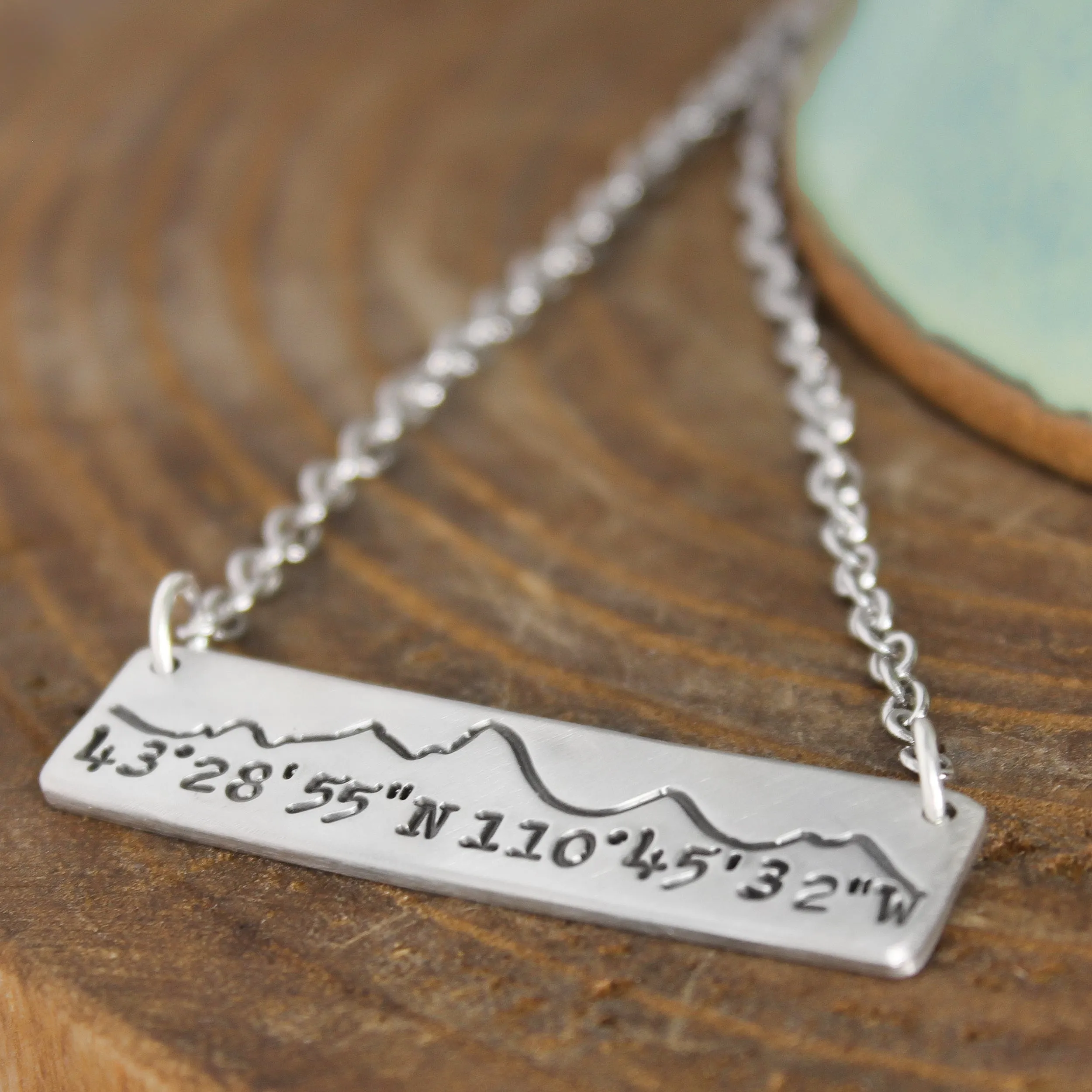 Mountain Coordinate Necklace