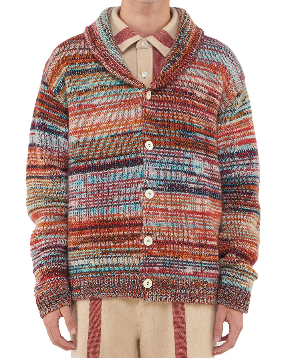 Multicolor Cosmic Shawl Cardigan