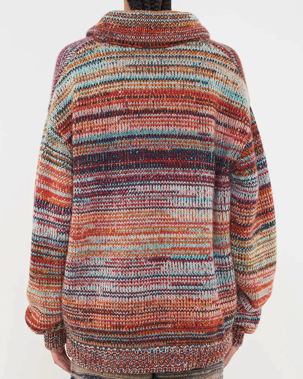 Multicolor Cosmic Shawl Cardigan