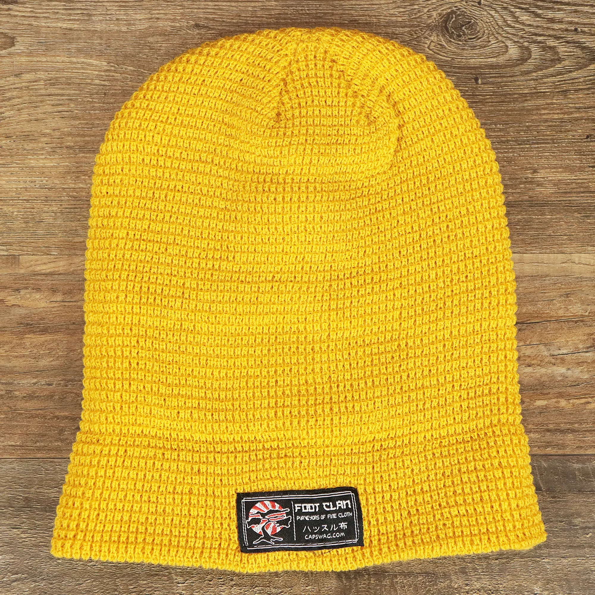 Mustard Golden Yellow Fisherman Knit Cuffed Beanie