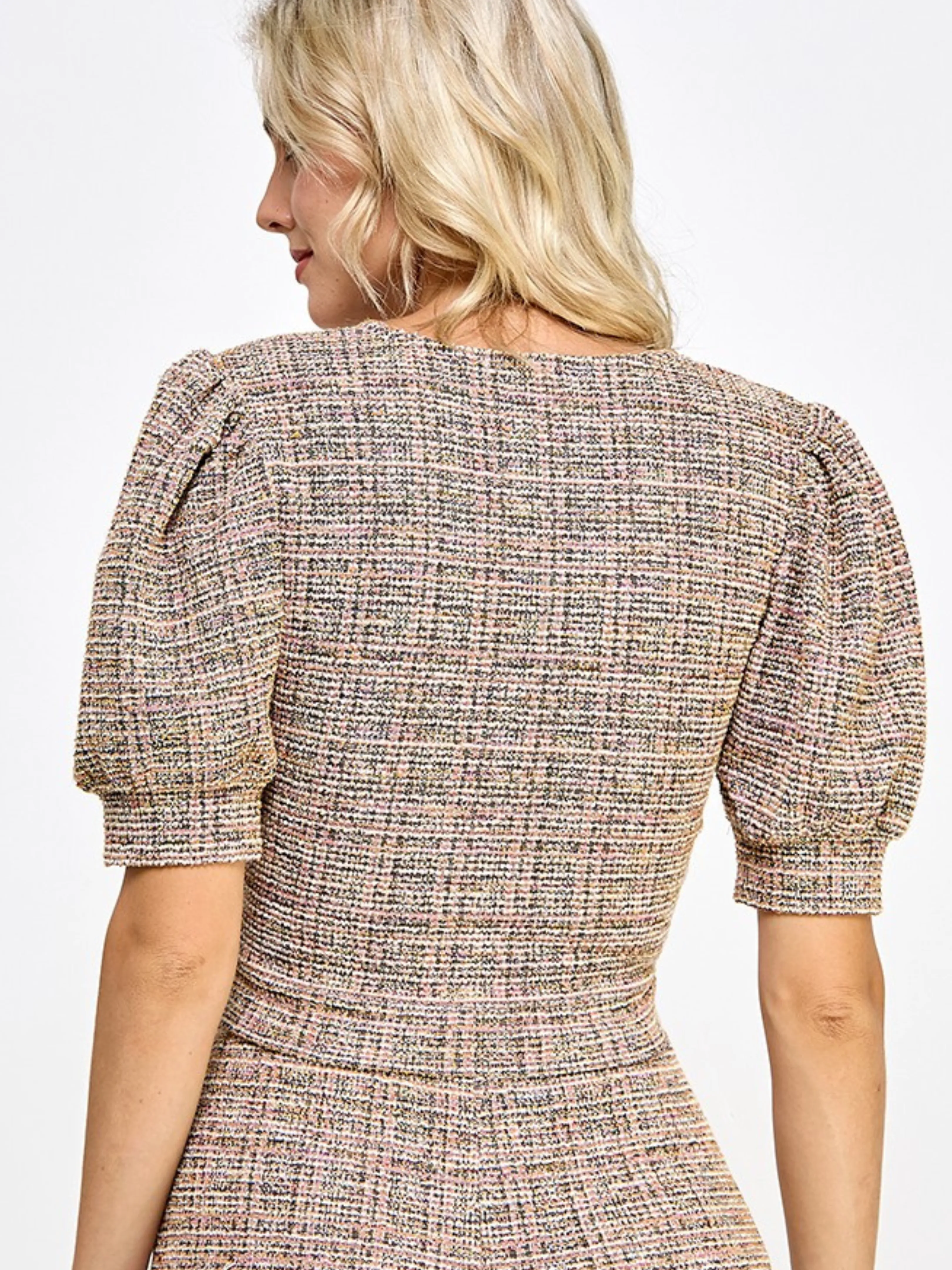 Newsworthy Tweed Top