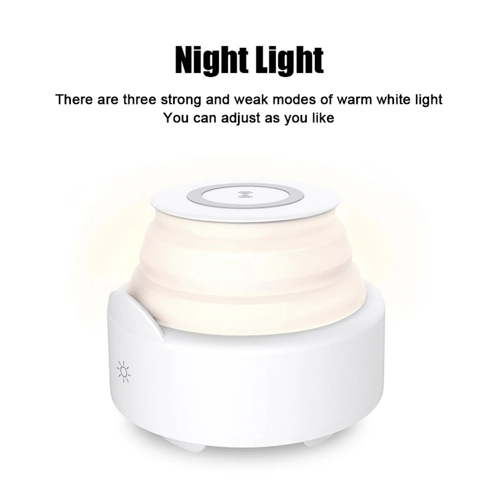 Night Light Bluetooth Speaker with Wireless Charging Pad