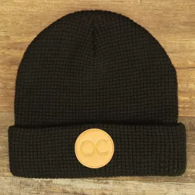 Ocean City New Jersey Leather OC Logo Waffle Knit Cuffed Beanie