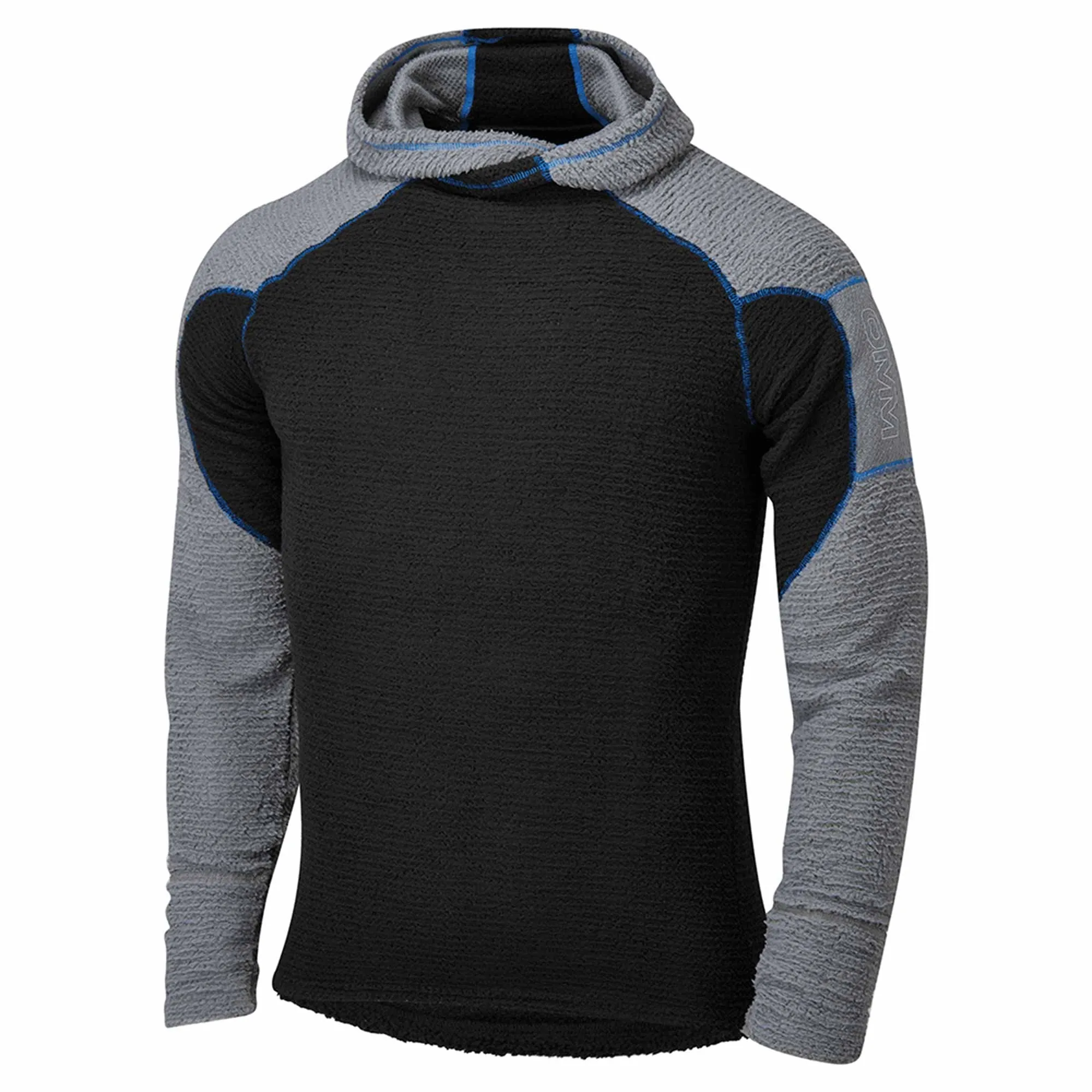 OMM  Core+ Insulated & Sweat Wicking Mens Running Hoodie Black/Grey