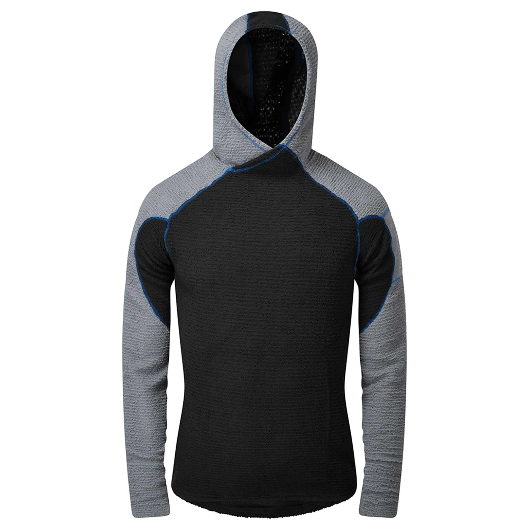 OMM  Core+ Insulated & Sweat Wicking Mens Running Hoodie Black/Grey