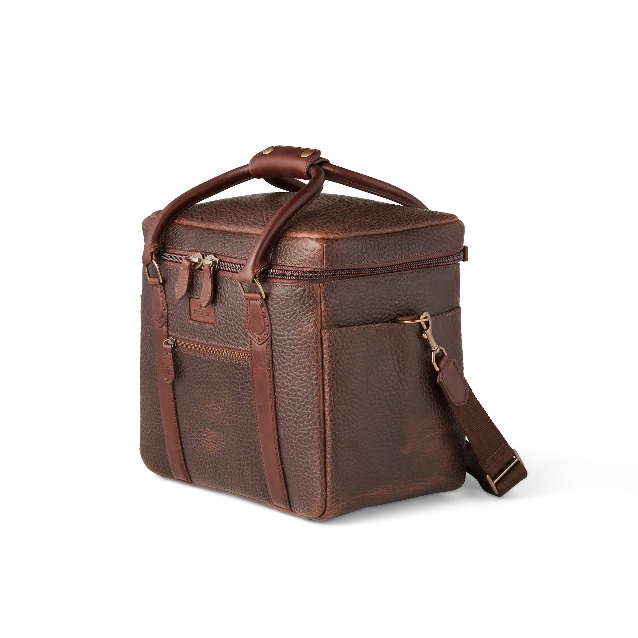 Pebbled Leather Cooler :: Brown