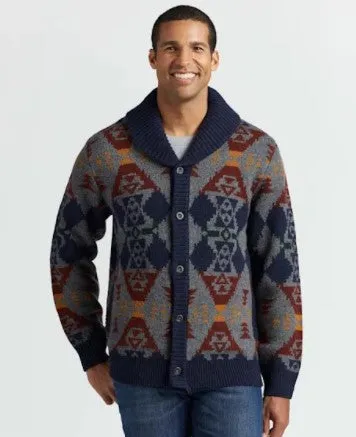 Pendleton Men's Siskiyou Shetland Cardigan, Grey