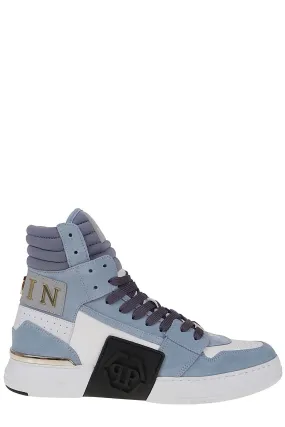 Philipp Plein Logo Patch High-Top Sneakers