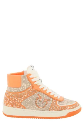 Pinko Love Bird Embossed High-Top Sneakers