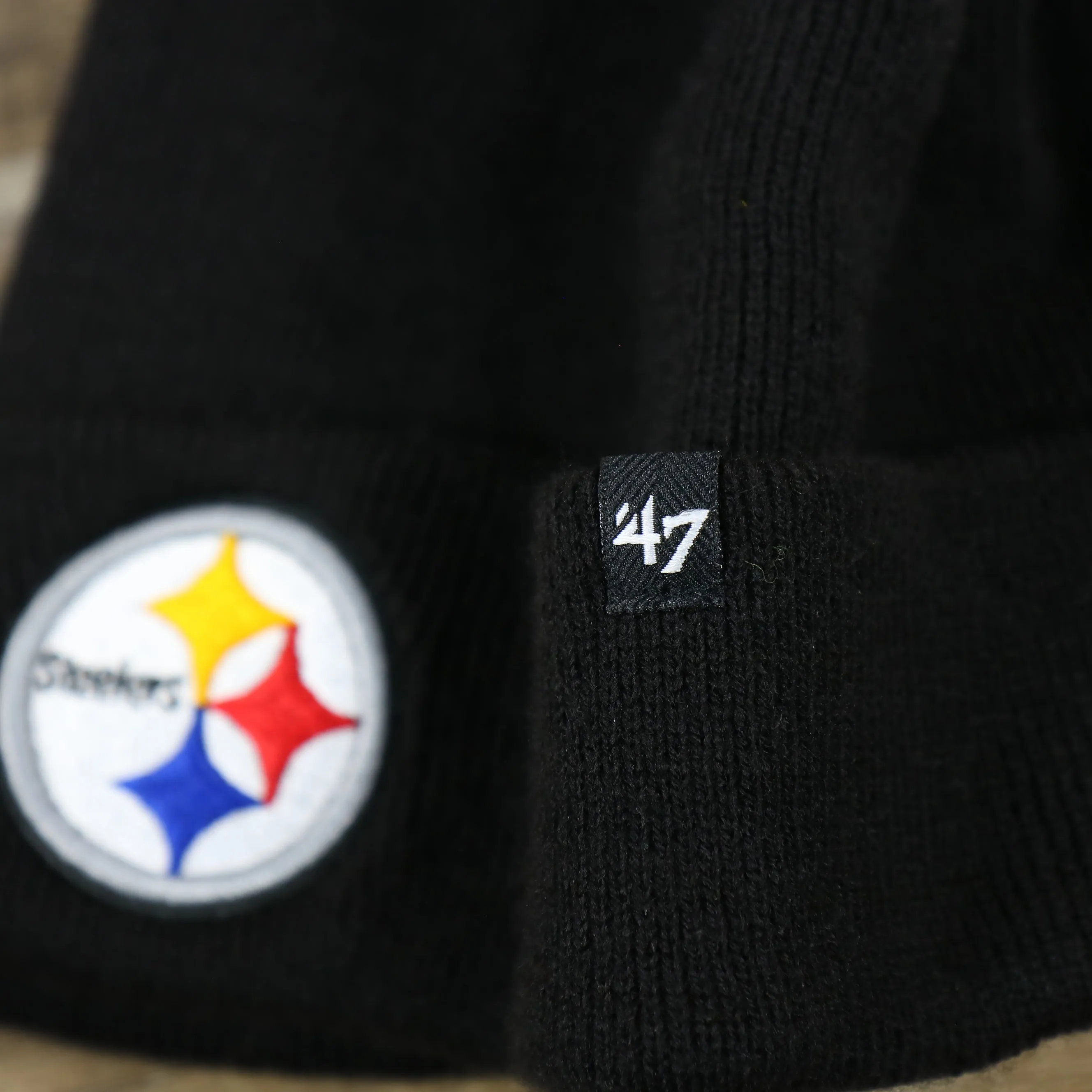 Pittsburgh Steelers Basic Cuffed Winter Beanie | Black Winter Beanie