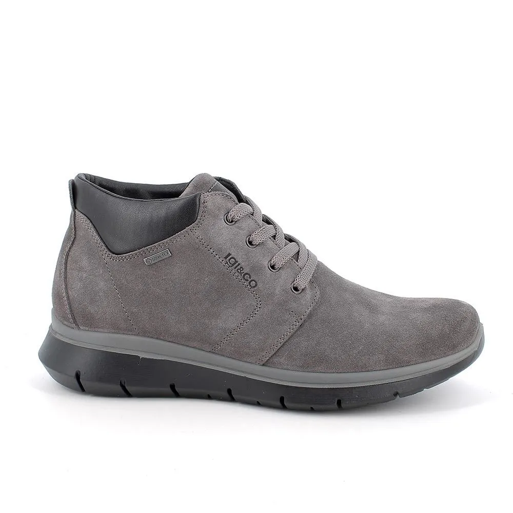 POLACCHINA IGI&CO UOMO GORO-TEX IN PELLE GRIGIO SCURO 4616311