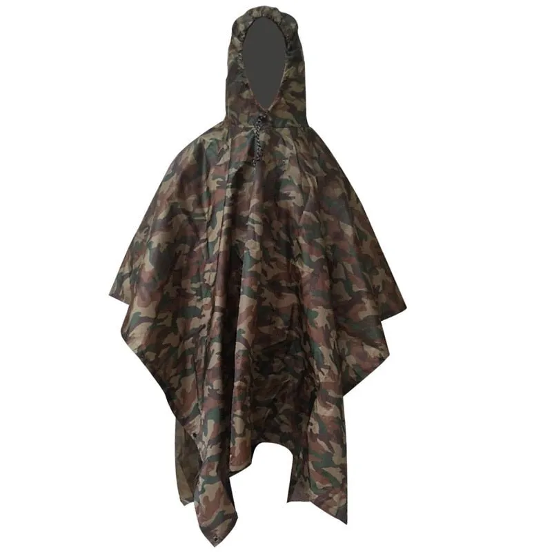 Poncho 3 en 1 imperméable en nylon ripstop Raincoat