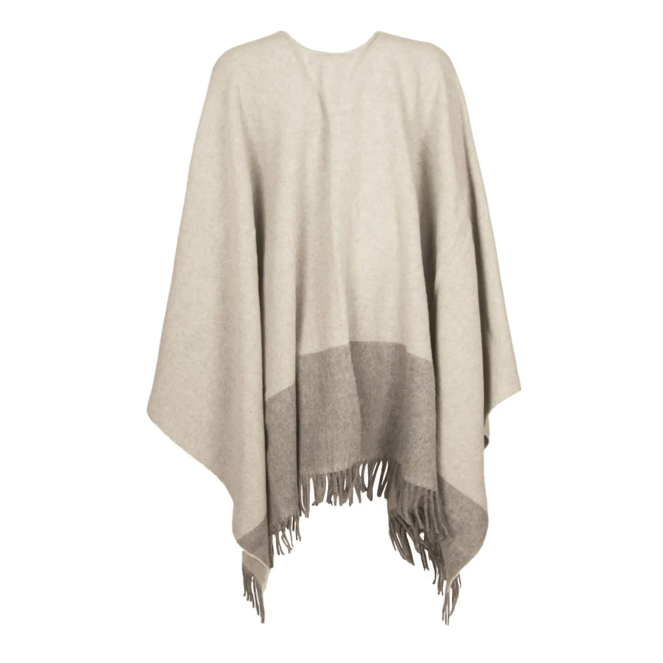 PONCHO DEODARA Donna Seta Grigio