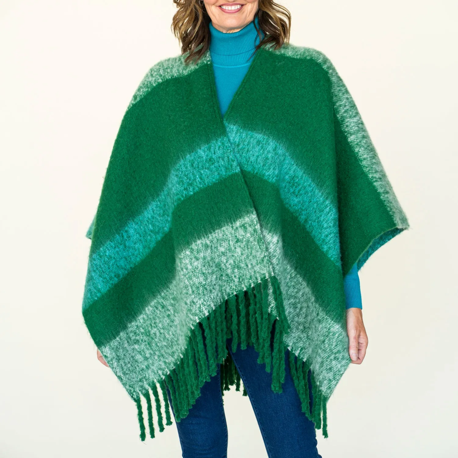 Poncho - Green / Blue