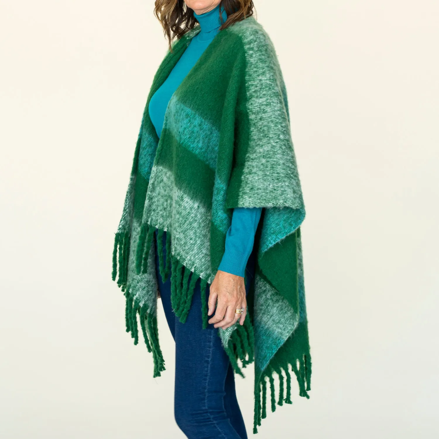 Poncho - Green / Blue