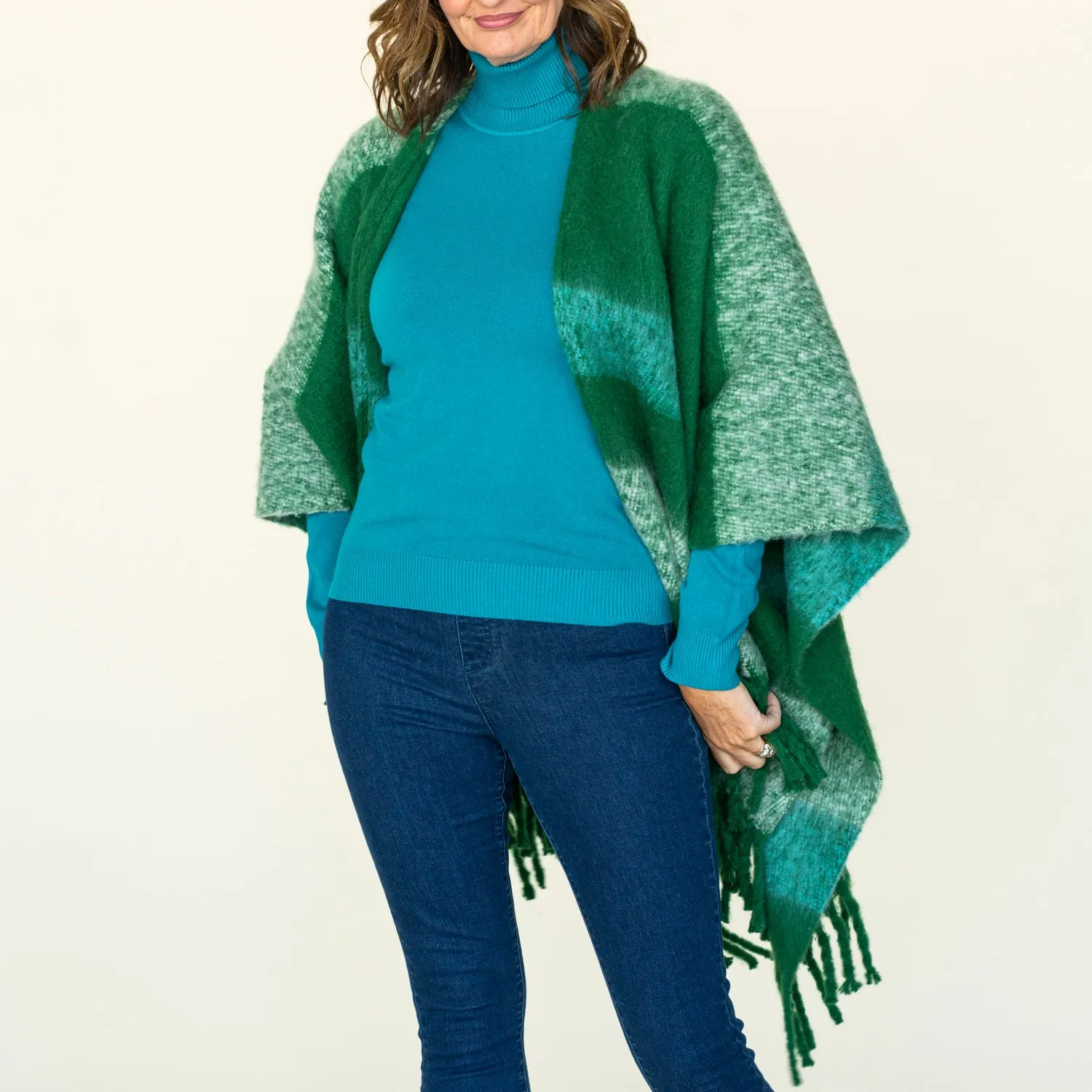 Poncho - Green / Blue