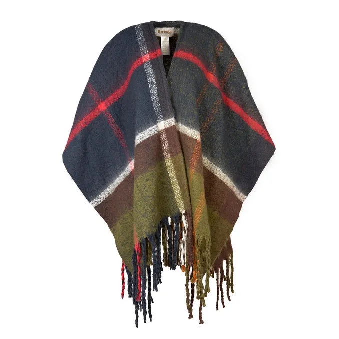 PONCHO ISLA CHECK FLEECE Woman Classic