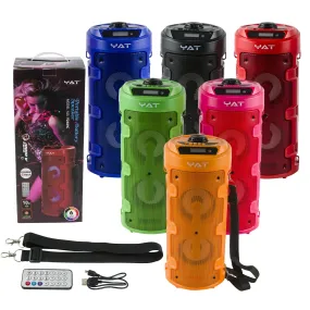 Portable Battery Speaker Wireless Bluetooth Tube Shaped Speaker with Hooks on Both Sides