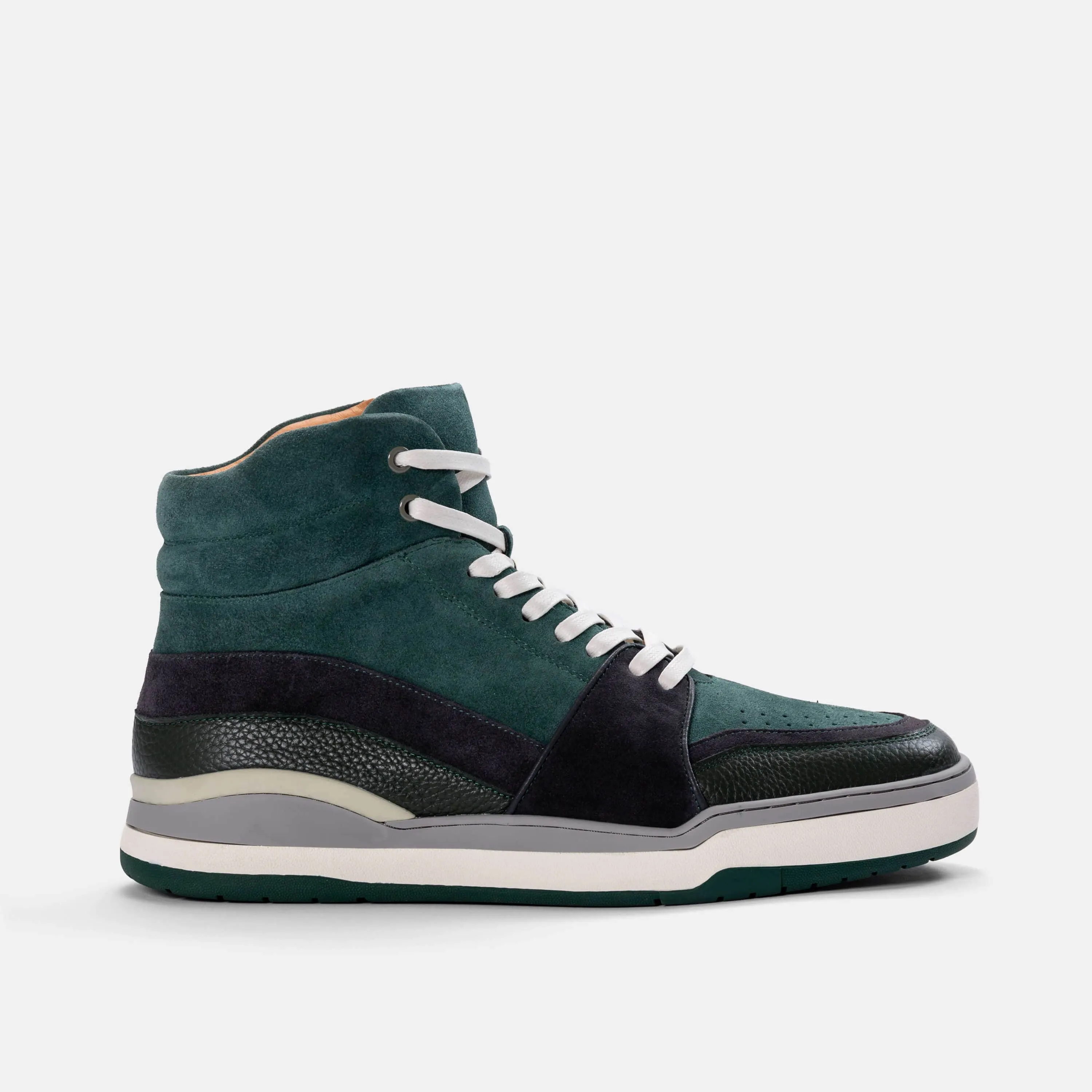 Poseidon Emerald Green Suede High Top Sneakers