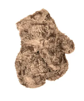 Praline Swirl Luxury Faux Fur Mittens