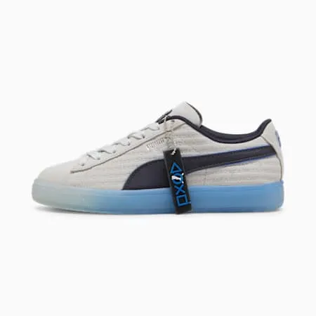 PUMA x PLAYSTATION Suede Sneakers - Youth 8-16 years | Glacial Gray-New Navy | PUMA SHOP ALL PUMA | PUMA 