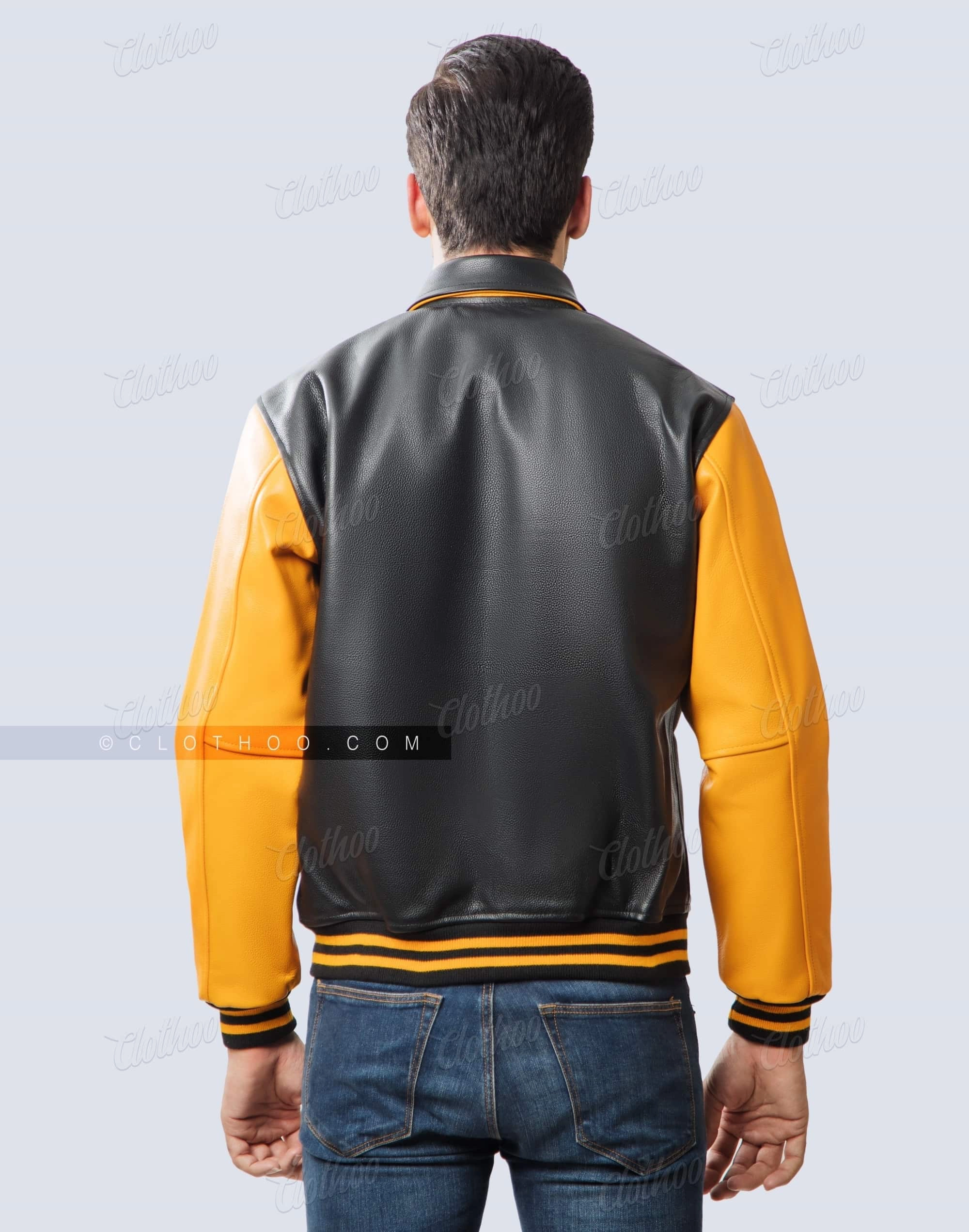 Retro Letterman Jacket Shirt / Byron Collar | Clothoo