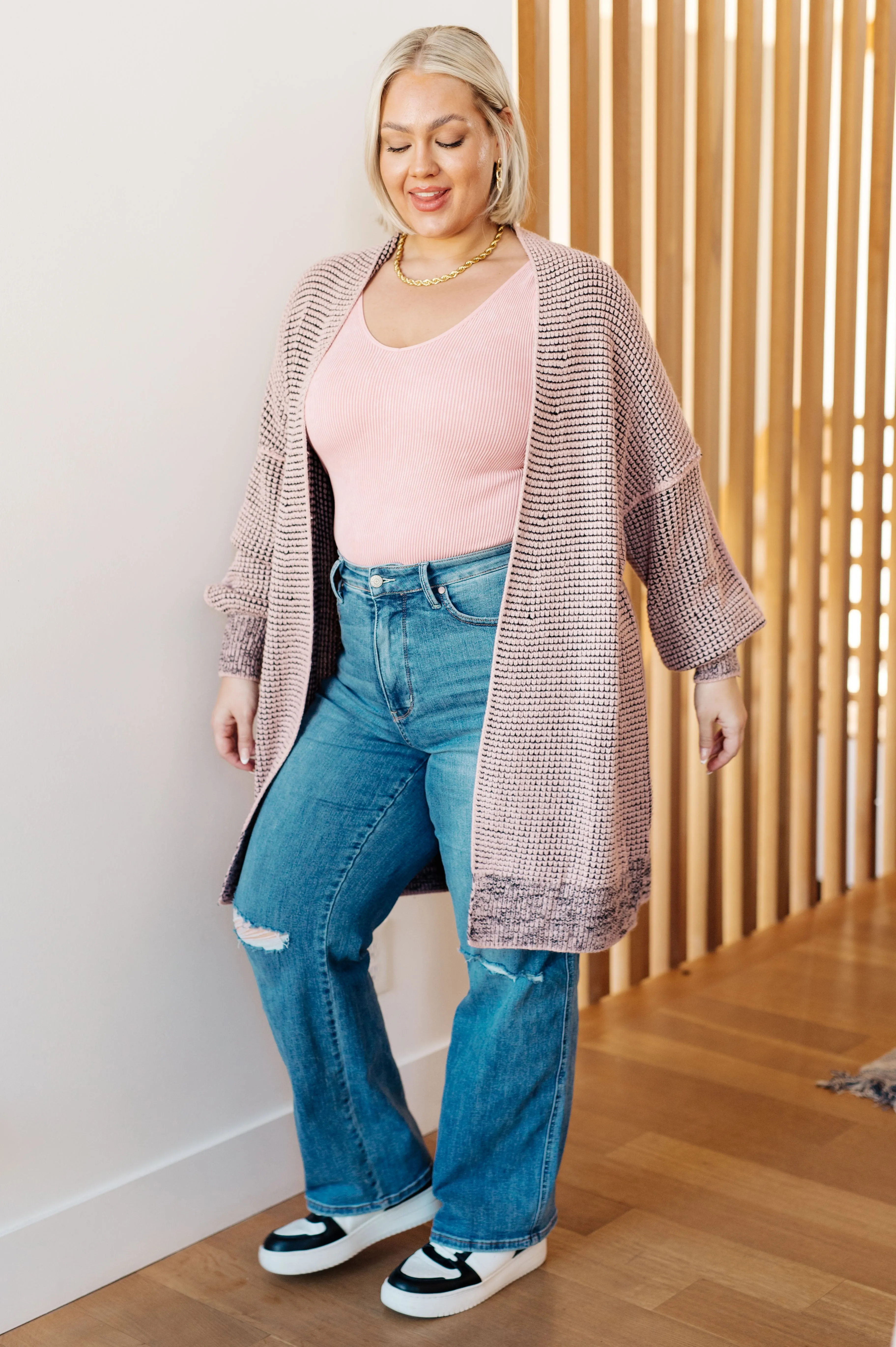 Riley Cardigan in Mauve