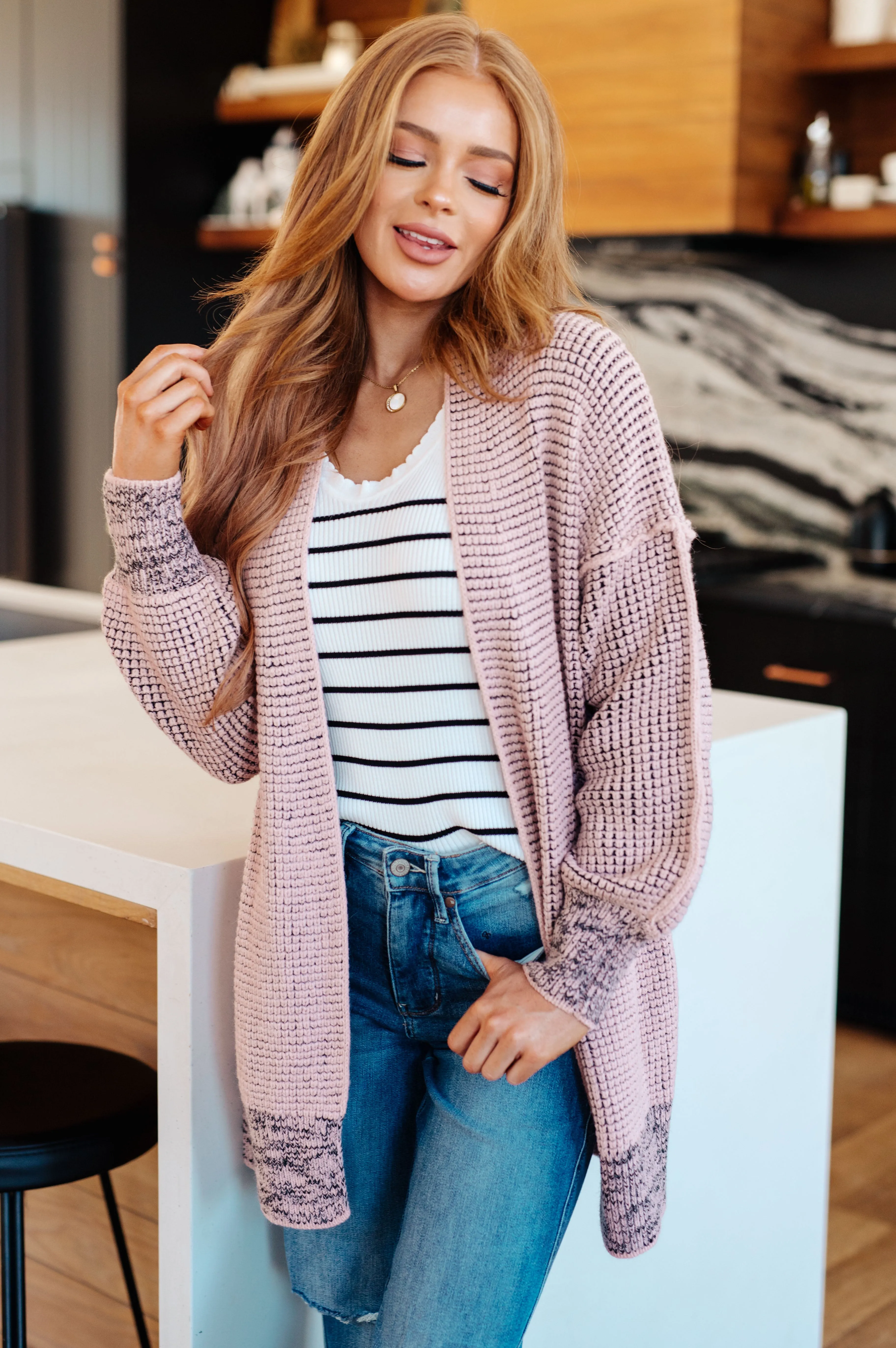 Riley Cardigan in Mauve