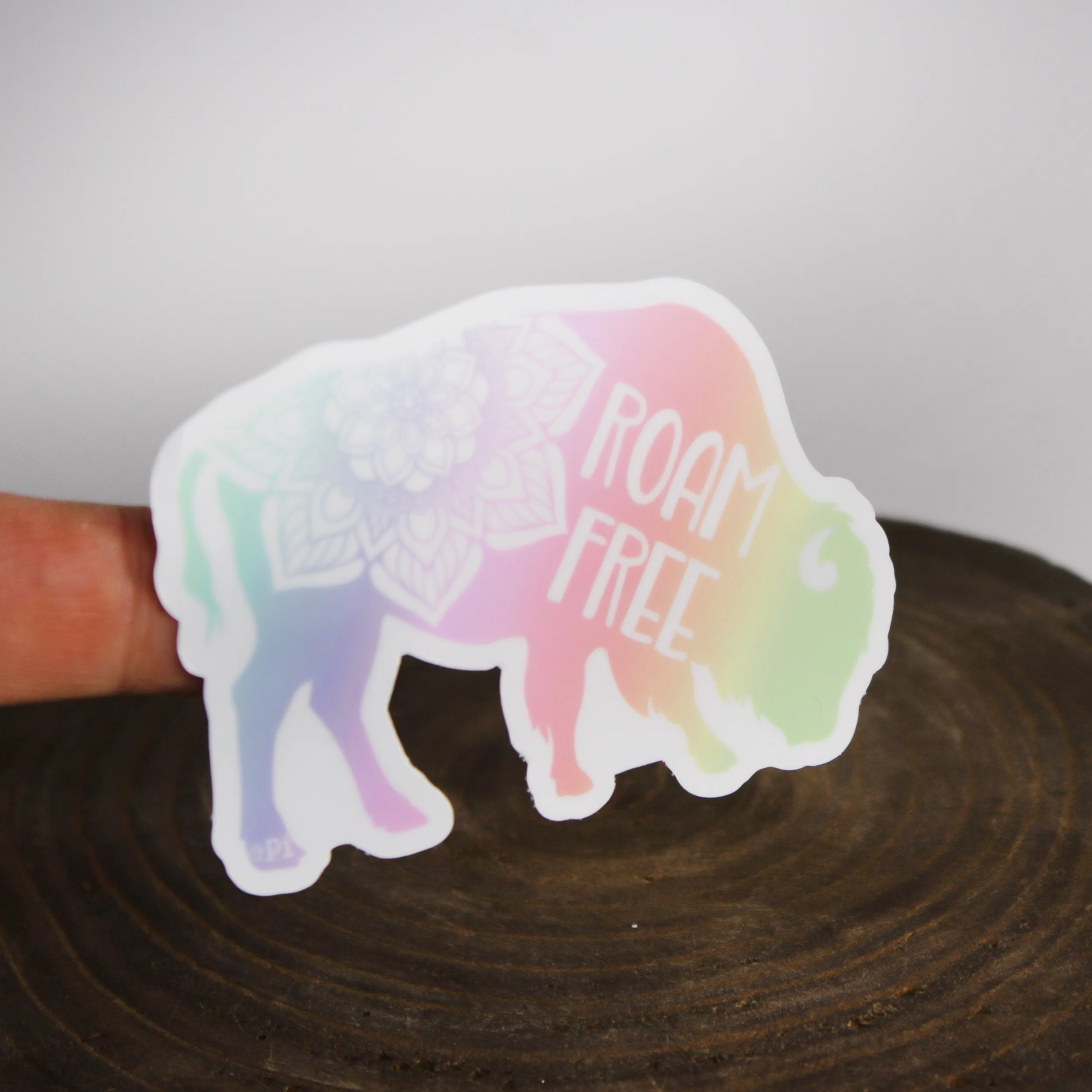 Roam Free Bison Sticker