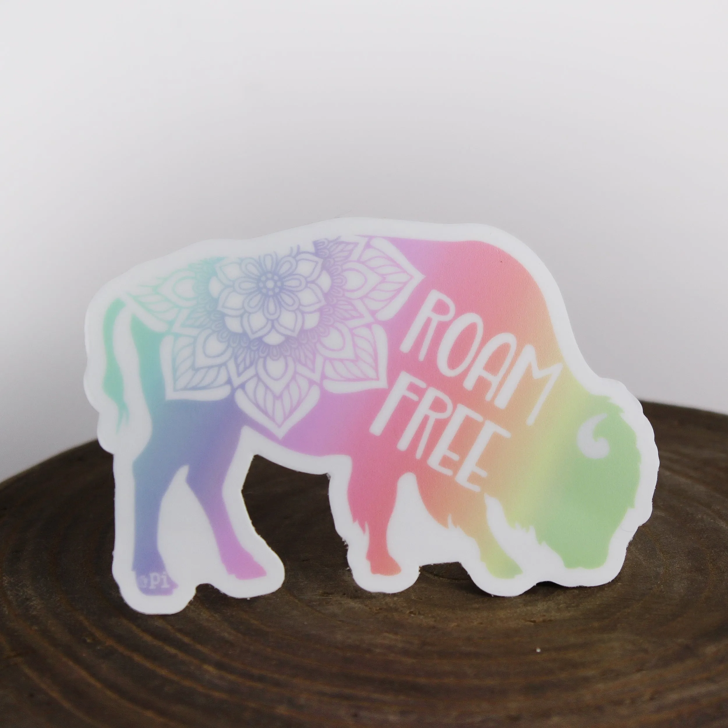 Roam Free Bison Sticker