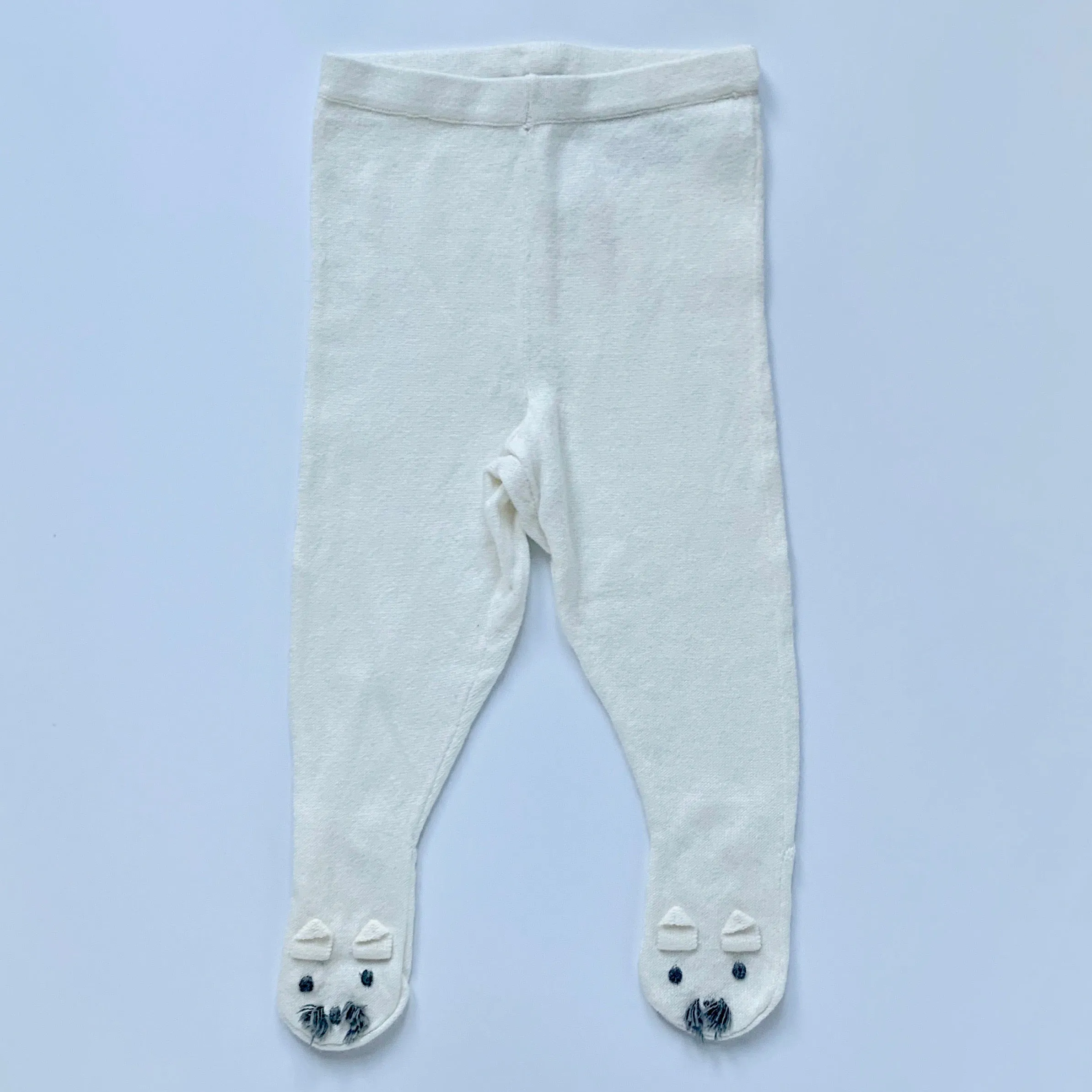 Stella McCartney Cream Mouse Leggings: 9 Months