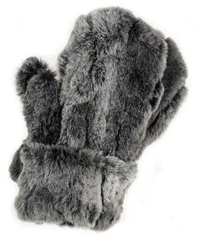 Stormy Night Luxury Faux Fur Mittens