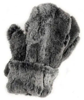 Stormy Night Luxury Faux Fur Mittens