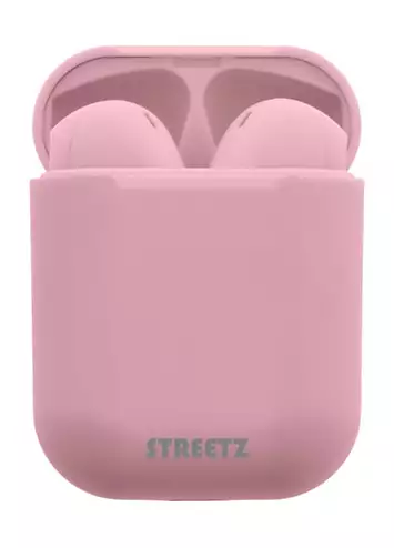 Streetz True Wireless Stereo Semi-In-Ear Earbuds with a 300mAh Charging Case  - Pink | Kaleidoscope