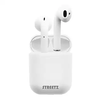 Streetz True Wireless Stereo Semi-In-Ear Earbuds With A 300Mah Charging Case - White | Kaleidoscope