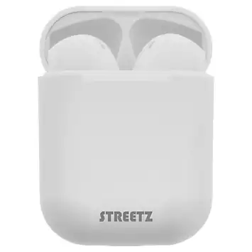 Streetz True Wireless Stereo Semi-In-Ear Earbuds With A 300Mah Charging Case - White | Kaleidoscope