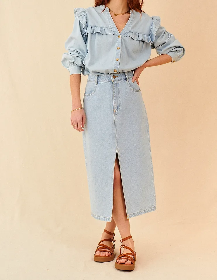 Sully Denim Midi Skirt