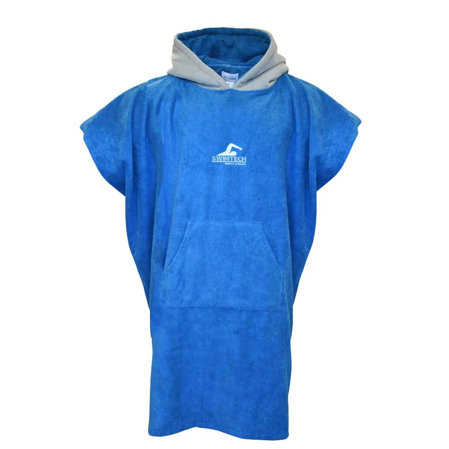 SwimTech Microfibre Poncho - Blue / Grey