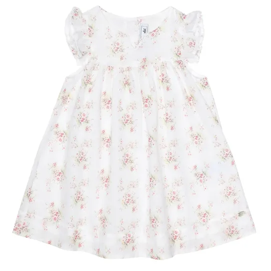 Tartine et Chocolat White Floral Dress: 18 Months