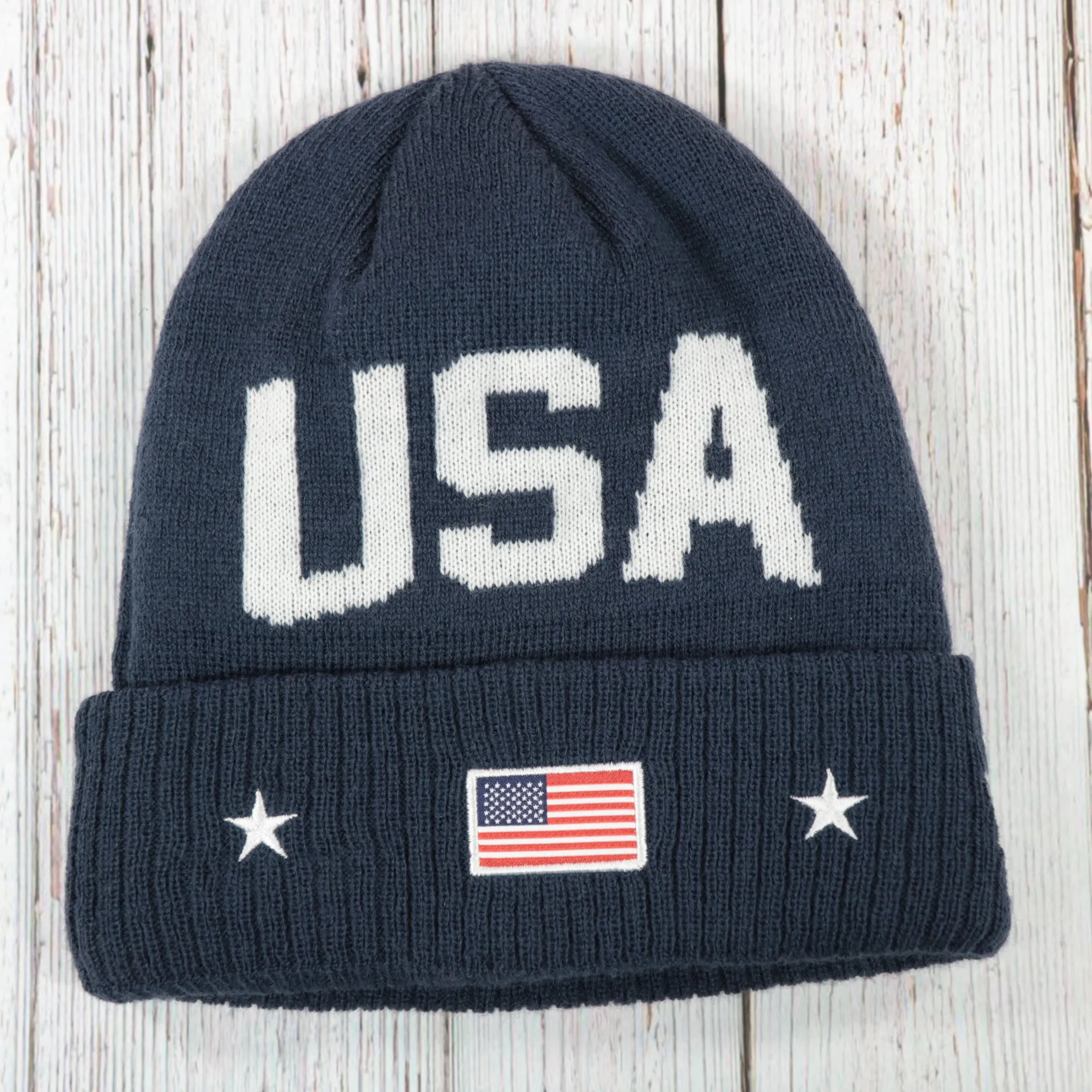 Team USA Olympic USA Flag Cuffed Winter Beanie | Navy Blue Winter Beanie