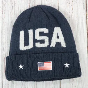 Team USA Olympic USA Flag Cuffed Winter Beanie | Navy Blue Winter Beanie