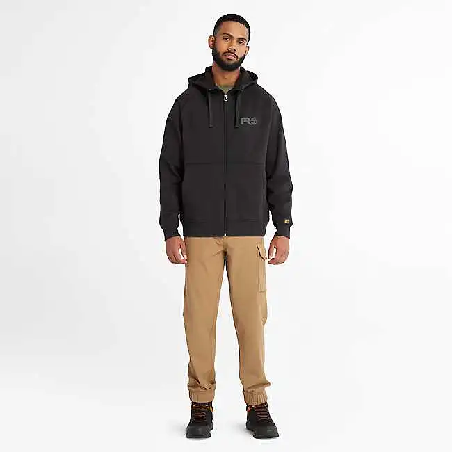 Timberland Pro Men's Hood Sport Zip Front Sweatshirt -Black- TB0A64RN001